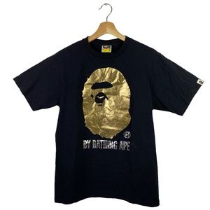 A Bathing Ape BAPE Gold Ape  Black T-Shirt XL *Adult Medium